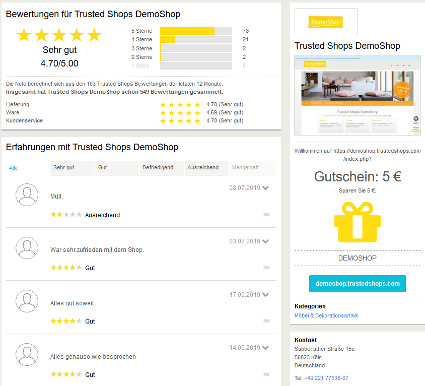 Shop Profil